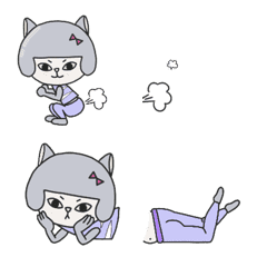 [LINE絵文字] Mrs.catの画像