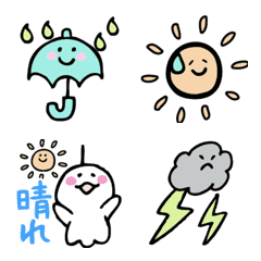 [LINE絵文字] 動く▶︎お天気＆日常の絵文字の画像