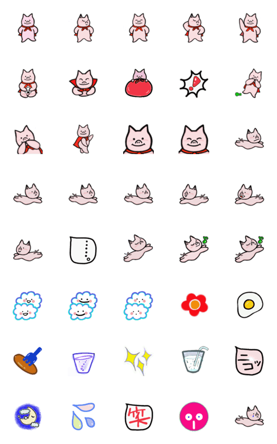 [LINE絵文字]Sora to Buta Emojiの画像一覧