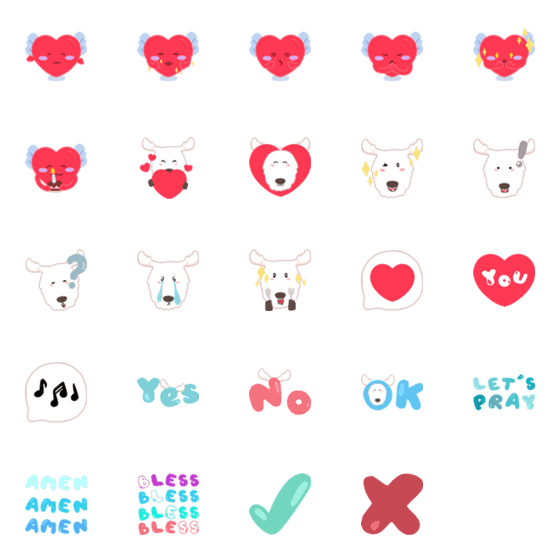 [LINE絵文字]The Deer and Luv Sticker Emojiの画像一覧