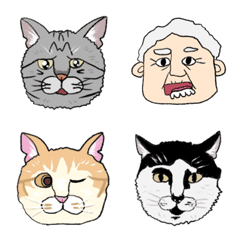 [LINE絵文字] サバトラ猫とおばぁの日常。の画像