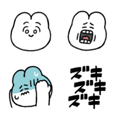 [LINE絵文字] ずつうさぎの日常使える絵文字の画像