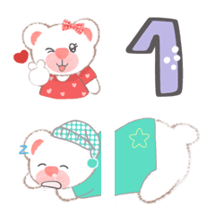 [LINE絵文字] polar bear say hi emoji animationの画像