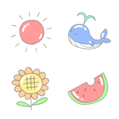 [LINE絵文字] ぷるぷる夏絵文字の画像