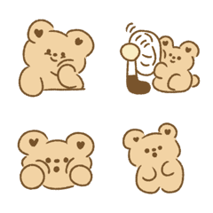 [LINE絵文字] brown bear cuteの画像