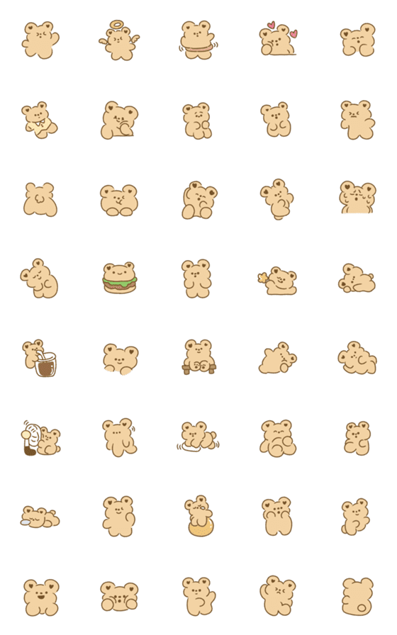 [LINE絵文字]brown bear cuteの画像一覧