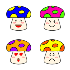 [LINE絵文字] Mushrooms emotionの画像