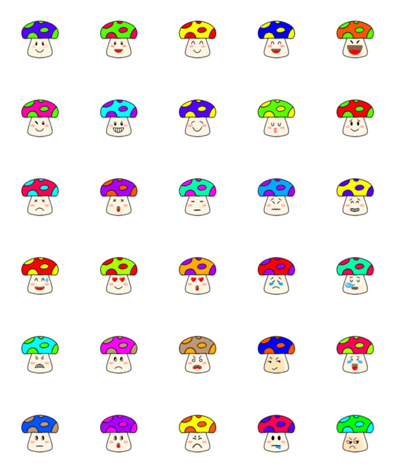 [LINE絵文字]Mushrooms emotionの画像一覧