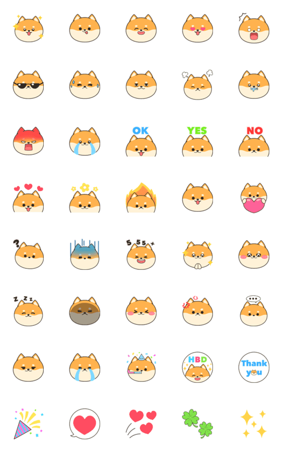 [LINE絵文字]HELLO SHIBAの画像一覧