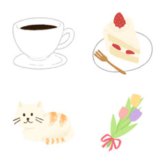 [LINE絵文字] Happy Daily Life Emojiの画像