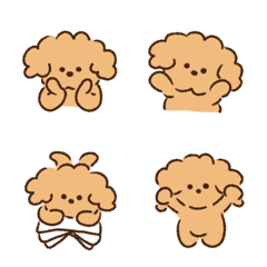 [LINE絵文字] Brown fluffy puppyの画像