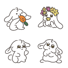 [LINE絵文字] little white rabbitの画像