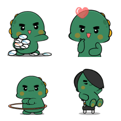 [LINE絵文字] Grumpy Dino 2 : Animated emojiの画像