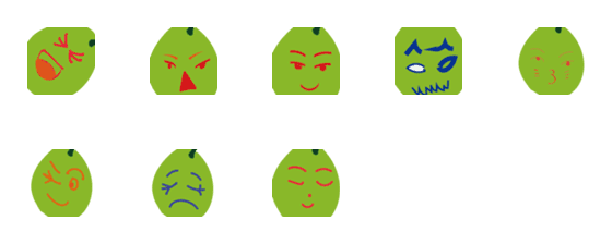 [LINE絵文字]Guava mood-faceの画像一覧