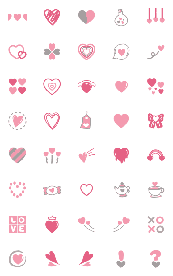 [LINE絵文字]Love Messageの画像一覧