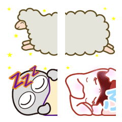 [LINE絵文字] 羊と一緒に眠くなれ その2の画像