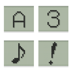 [LINE絵文字] 液晶ドット（英数字）の画像