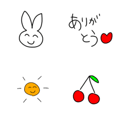 [LINE絵文字] 毎日使いやすい！シンプルな絵文字。の画像