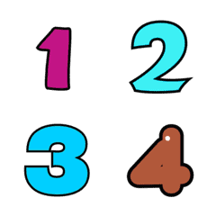 [LINE絵文字] Number emoji Dookdik 03の画像