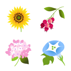 [LINE絵文字] 夏の花たちの画像