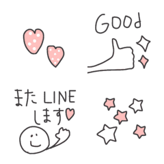 [LINE絵文字] シンプルにかわいい詰め合わせの画像