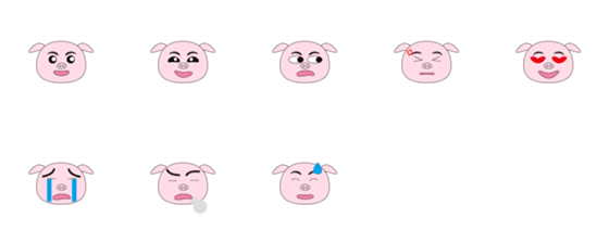 [LINE絵文字]Just a pigの画像一覧