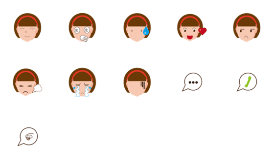 [LINE絵文字]The emoji of  little girl.の画像一覧