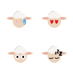 [LINE絵文字] sheep faceの画像