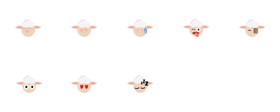 [LINE絵文字]sheep faceの画像一覧