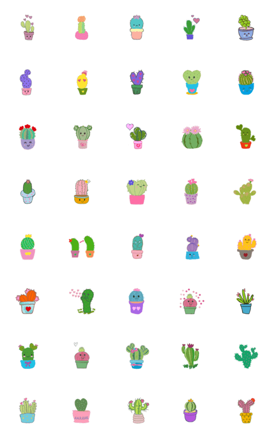 [LINE絵文字]Cactus loverの画像一覧