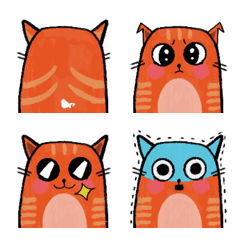 [LINE絵文字] Orange cat expressionの画像