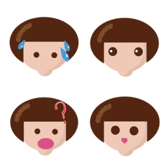 [LINE絵文字] goofy girl emojiの画像