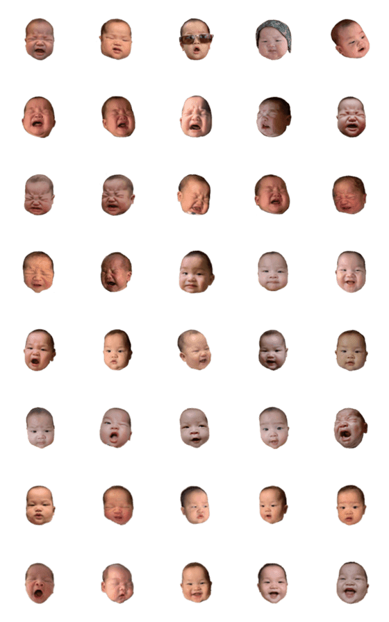 [LINE絵文字]Baby Sky daily faceの画像一覧