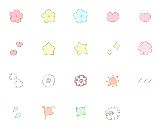 [LINE絵文字]simple kawaii emoji 3 Modified versionの画像一覧