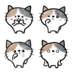 [LINE絵文字] 三毛猫♪のクレヨン♡絵文字〜その1の画像