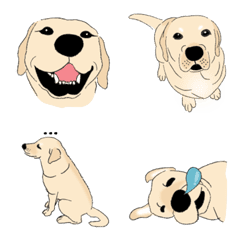 [LINE絵文字] ラブラドールレトリバーの犬の絵文字の画像