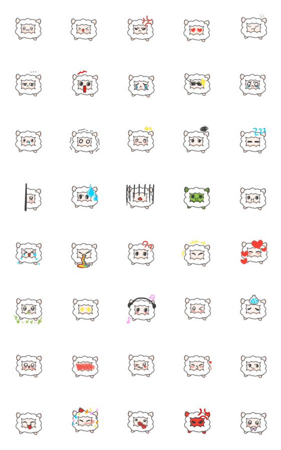 [LINE絵文字]daily sheepの画像一覧