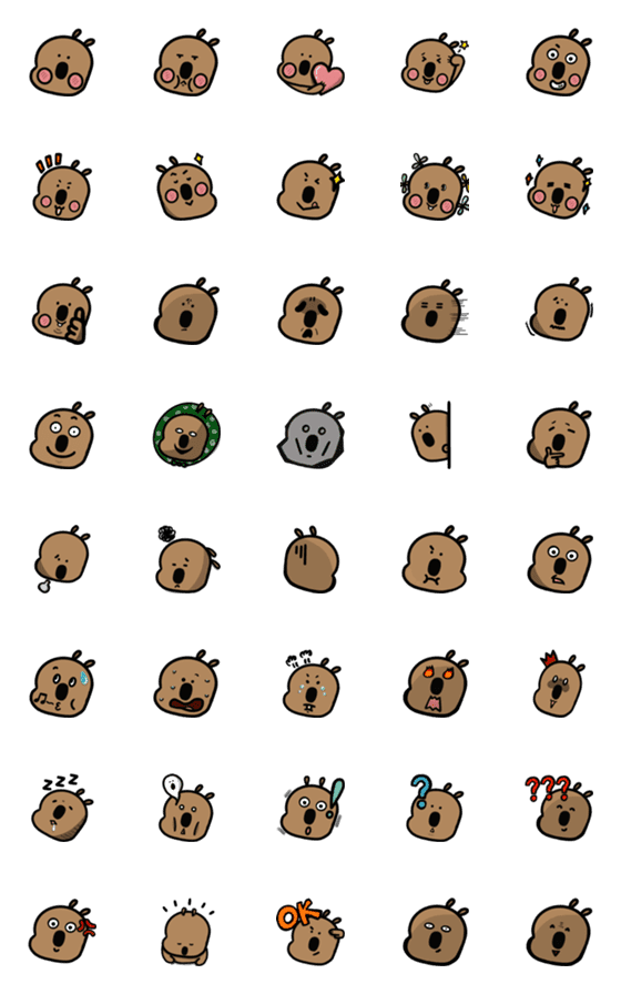 [LINE絵文字]クアッカワラビー Quokka(Revised Version)の画像一覧