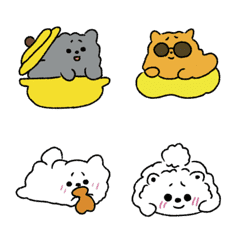 [LINE絵文字] colorful little dogの画像