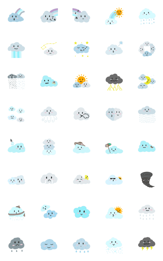 [LINE絵文字]Cloud moodyの画像一覧