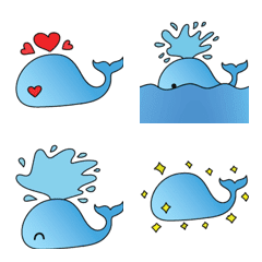 [LINE絵文字] Whale Water Emojiの画像