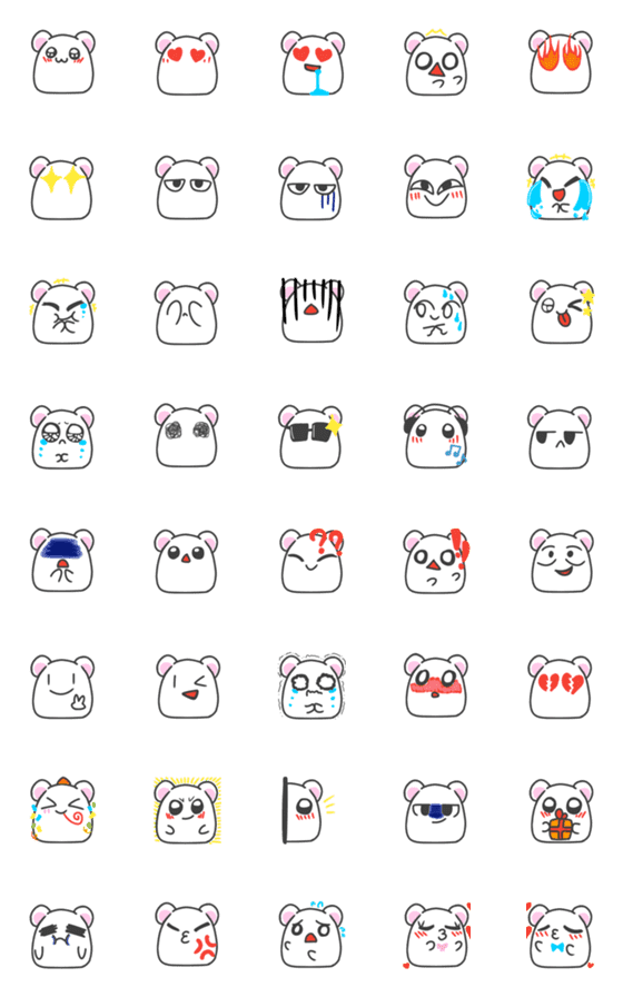 [LINE絵文字]daily hamsterの画像一覧