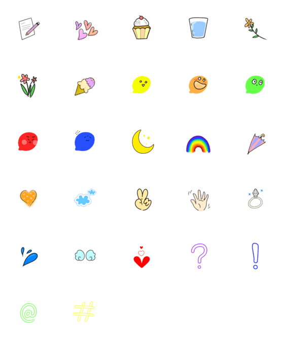 [LINE絵文字]色とりどりの世の中の画像一覧