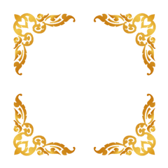 [LINE絵文字] Gold Thai Borderの画像