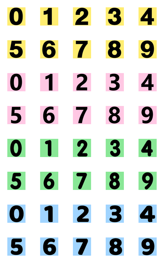 [LINE絵文字]Numbers classic V2の画像一覧