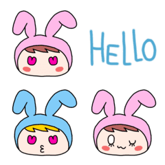 [LINE絵文字] うさみみミミコの絵文字の画像