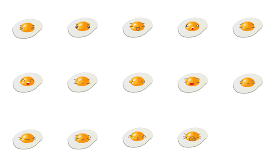 [LINE絵文字]cute egg emojiの画像一覧