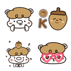 [LINE絵文字] リスのかわいい絵文字ステッカーの画像