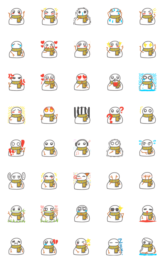 [LINE絵文字]daily snowmanの画像一覧