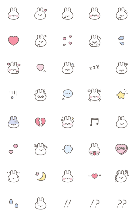 [LINE絵文字]うさぎさん ᐢ.ˬ.ᐢの画像一覧